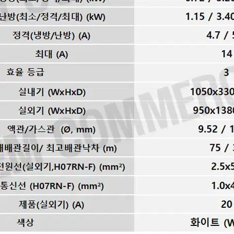 렌탈][LG] 천장형 원형 냉난방기 31평형 삼상 (화이트)