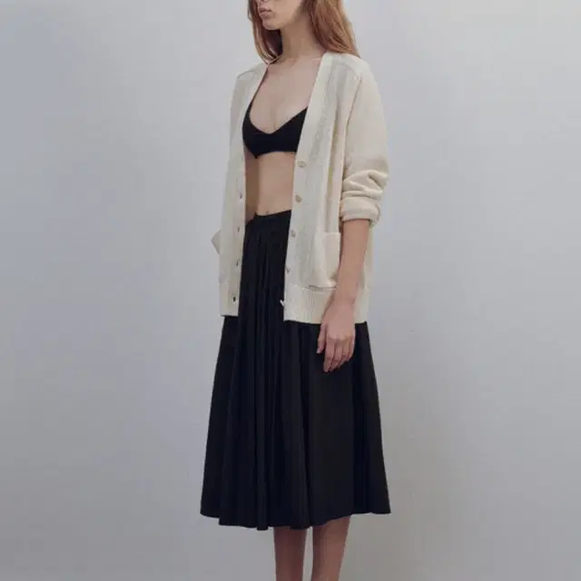 낫띵리튼 classic paper cardigan ivory