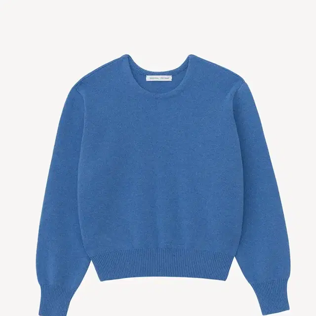 문달 Basic Round Knit in Blue M