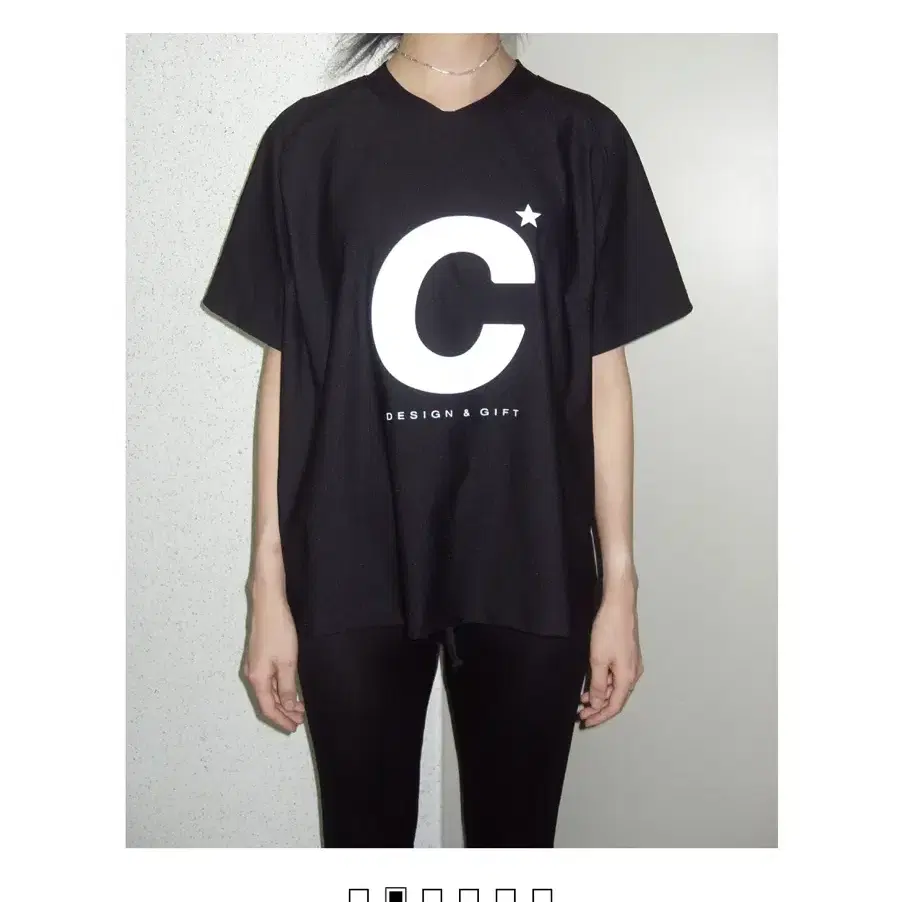 jx 지프트샵 C-STAR T-SHIRT black M