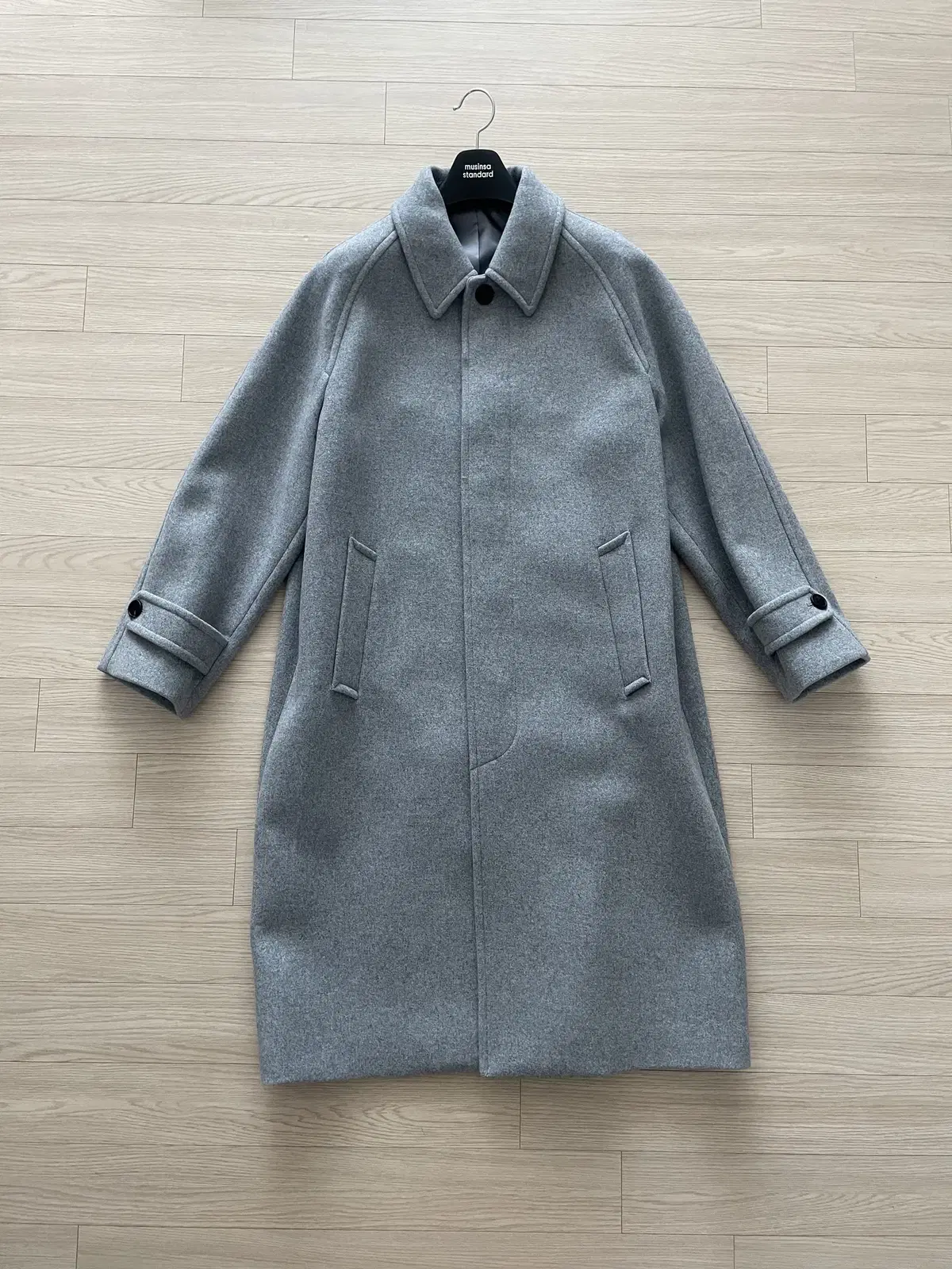 Gentleman's cashmere Balmacan coat Heather grey size M