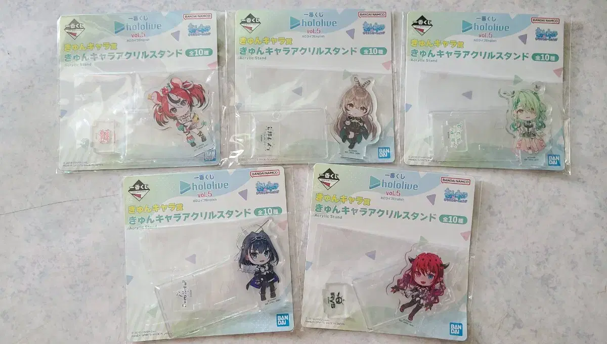 HoloLive Ichibankuji PROMISE Acrylic Stand Set of 5 Lottery Ticket