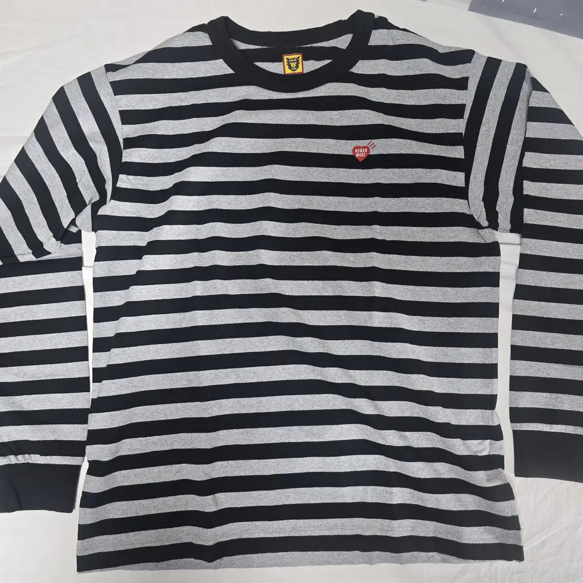 Humanmade Striped Long Sleeve T-Shirt Gray HM28CS039