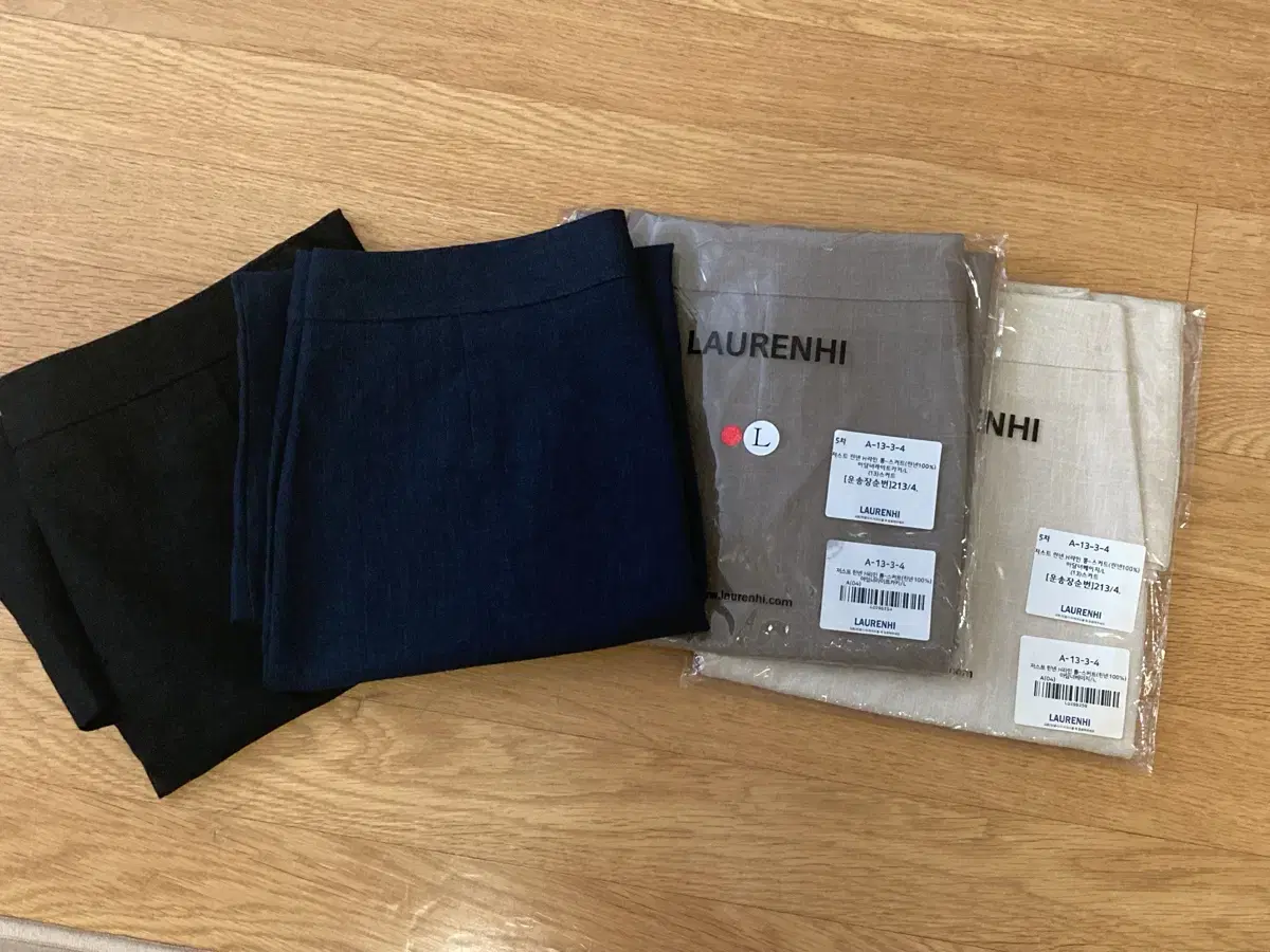 4 linen large midi skirts