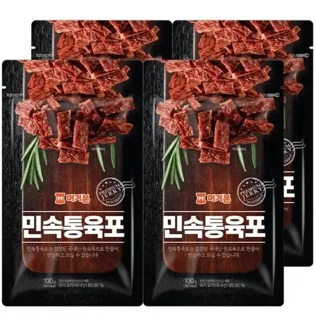 머거본 대용량 민속통육포 100g 4개