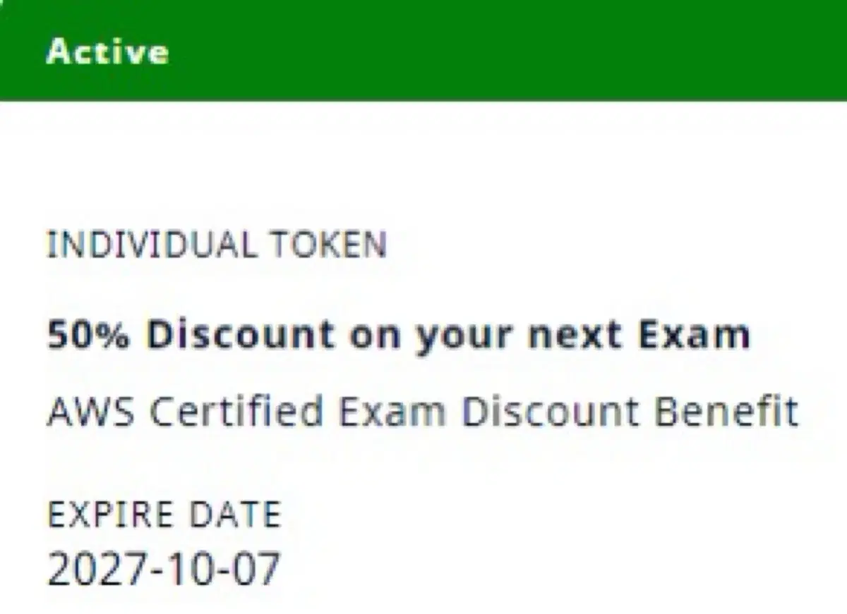 aws 시험 응시 50% 바우처 팝니다