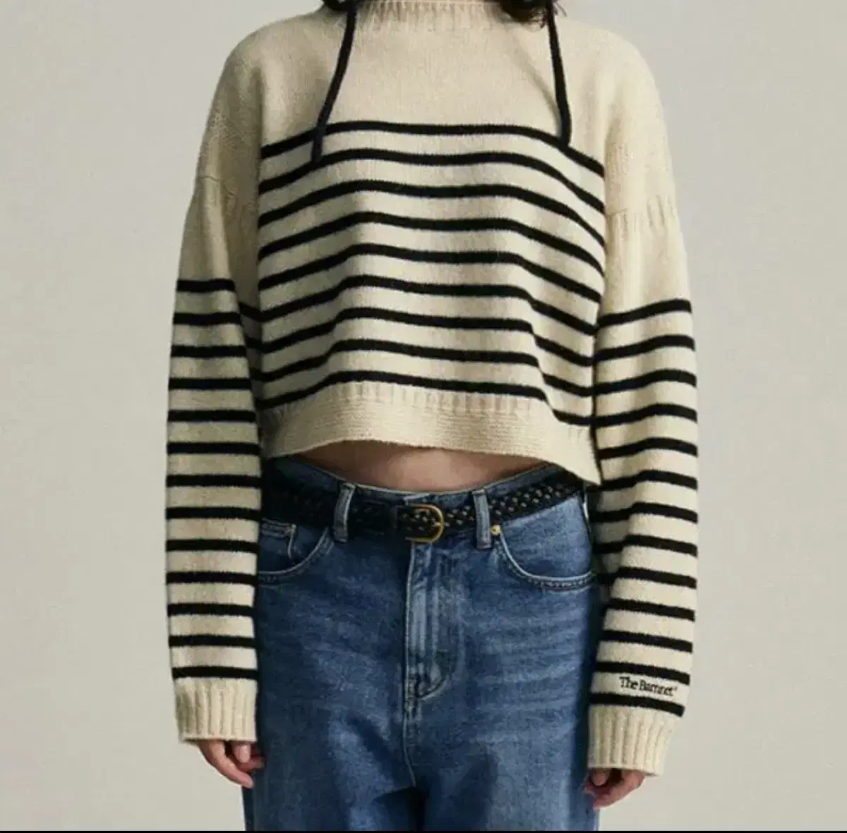 더바넷 Marine Striped Knit Sweater