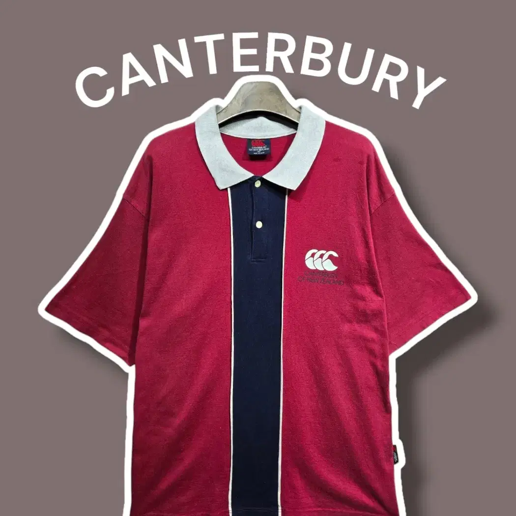 XL/ CANTERBURY 캔터베리 일본빈티지 반팔카라티 /1009