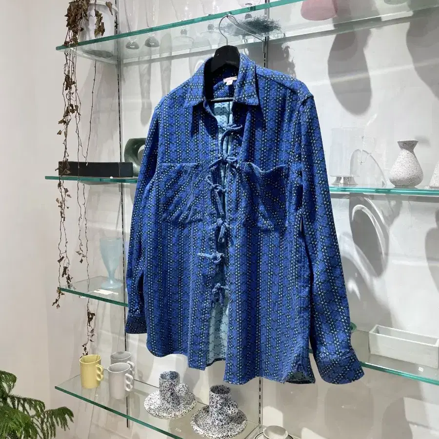 MASU jacquard check shirt