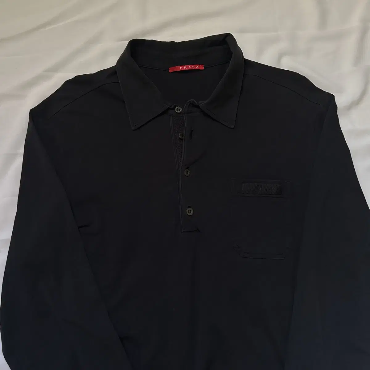 Prada polo shirt longsleeve black