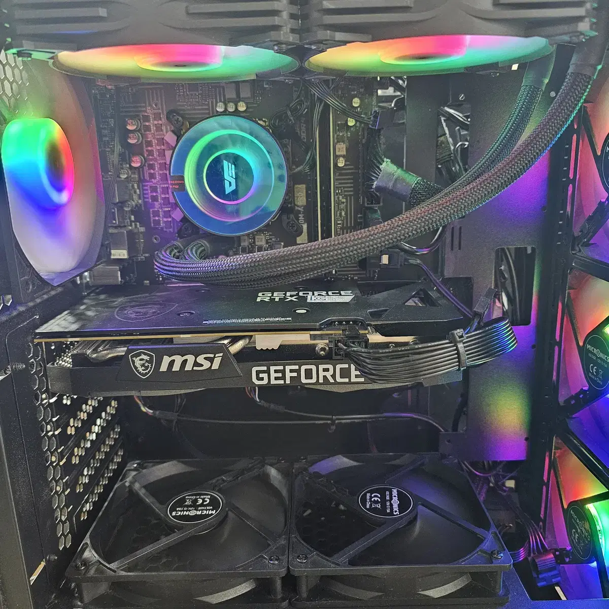 i5-10400F,32G,RTX 3060ti,수냉쿨러 게이밍 본체!