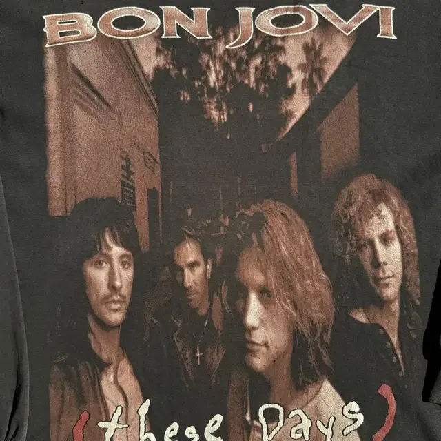 빈티지 90s bootleg Bon Jovi 밴드 롱 슬리브