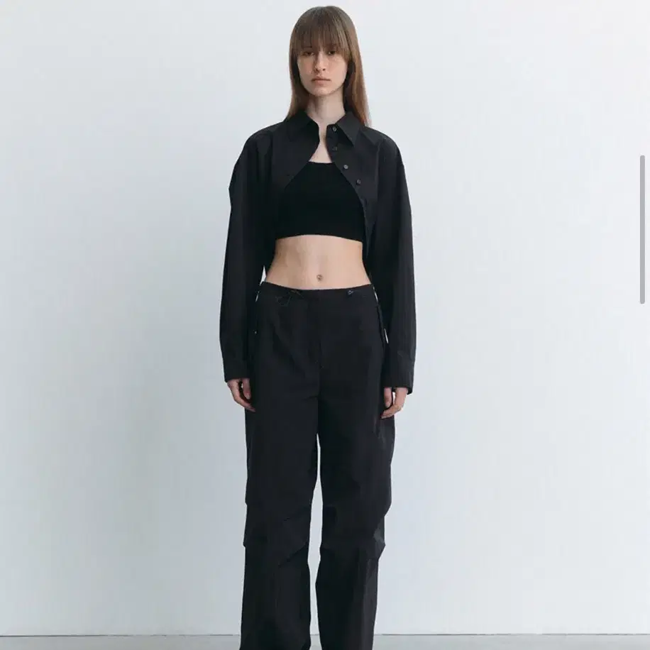 르 pocket parachute pants (black)