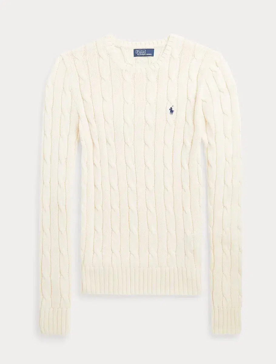 Women's Cable Knit Sweater with Crew Neck by Polo Ralph Lauren