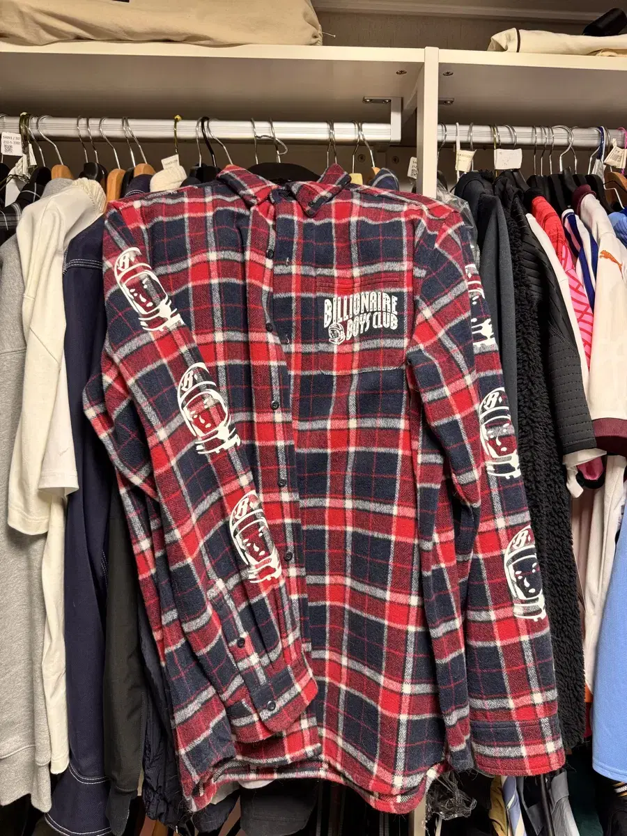 BBC Flannel Spaceman Shirt Red