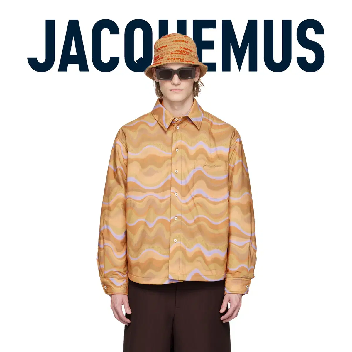 Jacques Mues/Logo Embroidered Shirt Jacket
