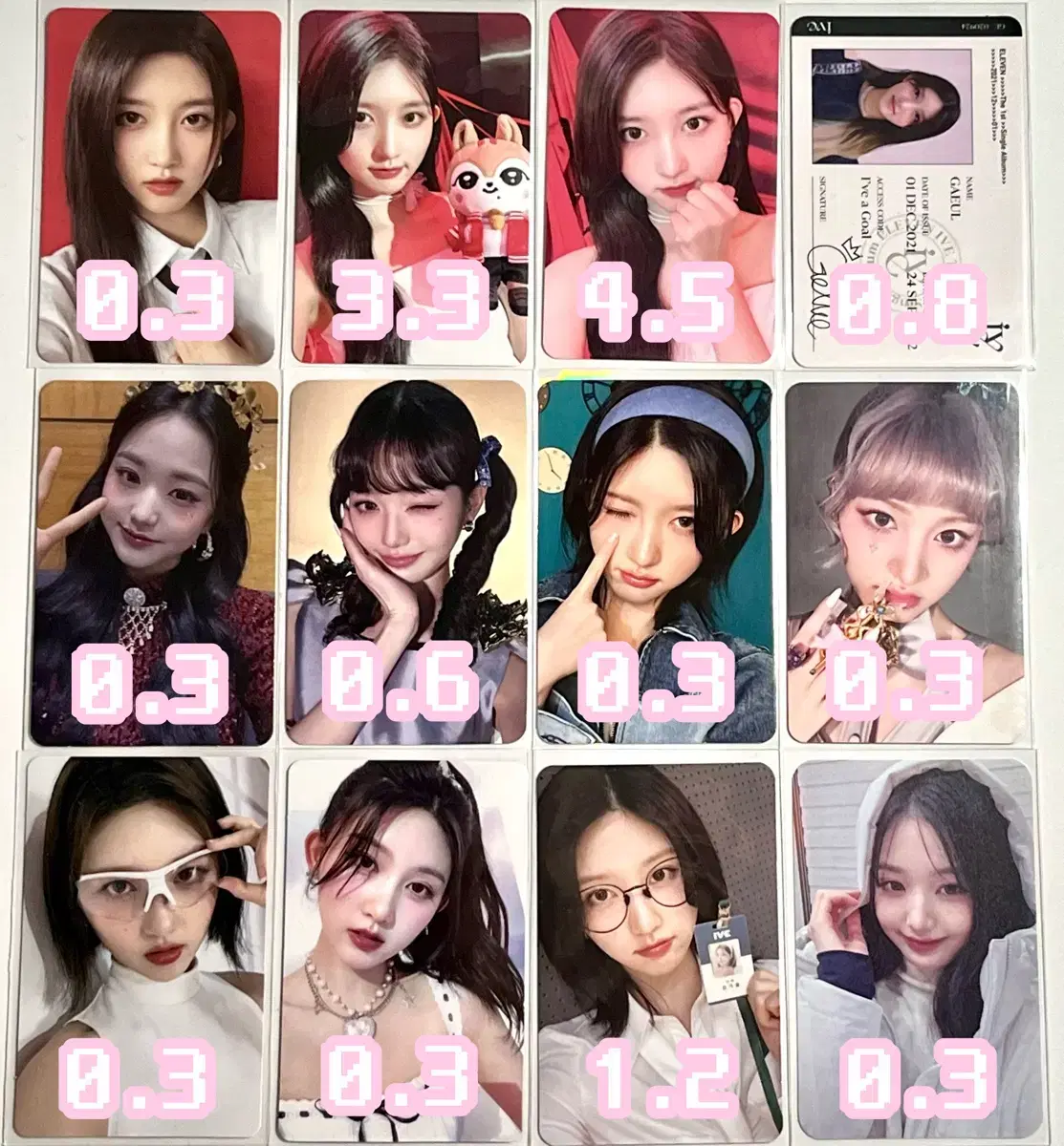 ive gaeul yujin wonyoung liz photocard bulk wts Japanese dive zone iz*one