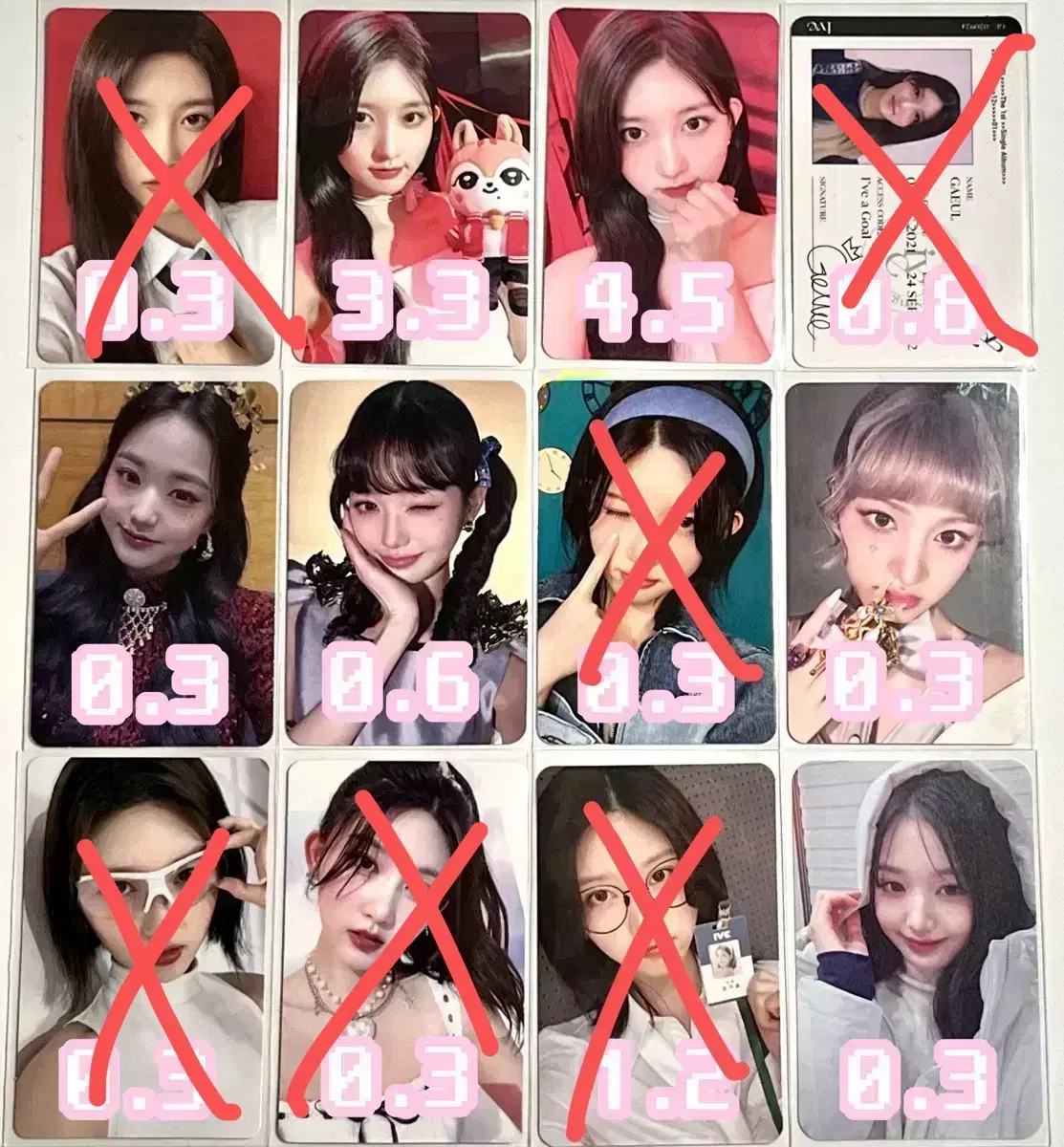 ive gaeul yujin wonyoung liz photocard bulk wts Japanese dive zone iz*one