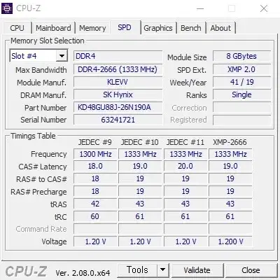 클레브 DDR4 8GB 2666Mhz 램 2개