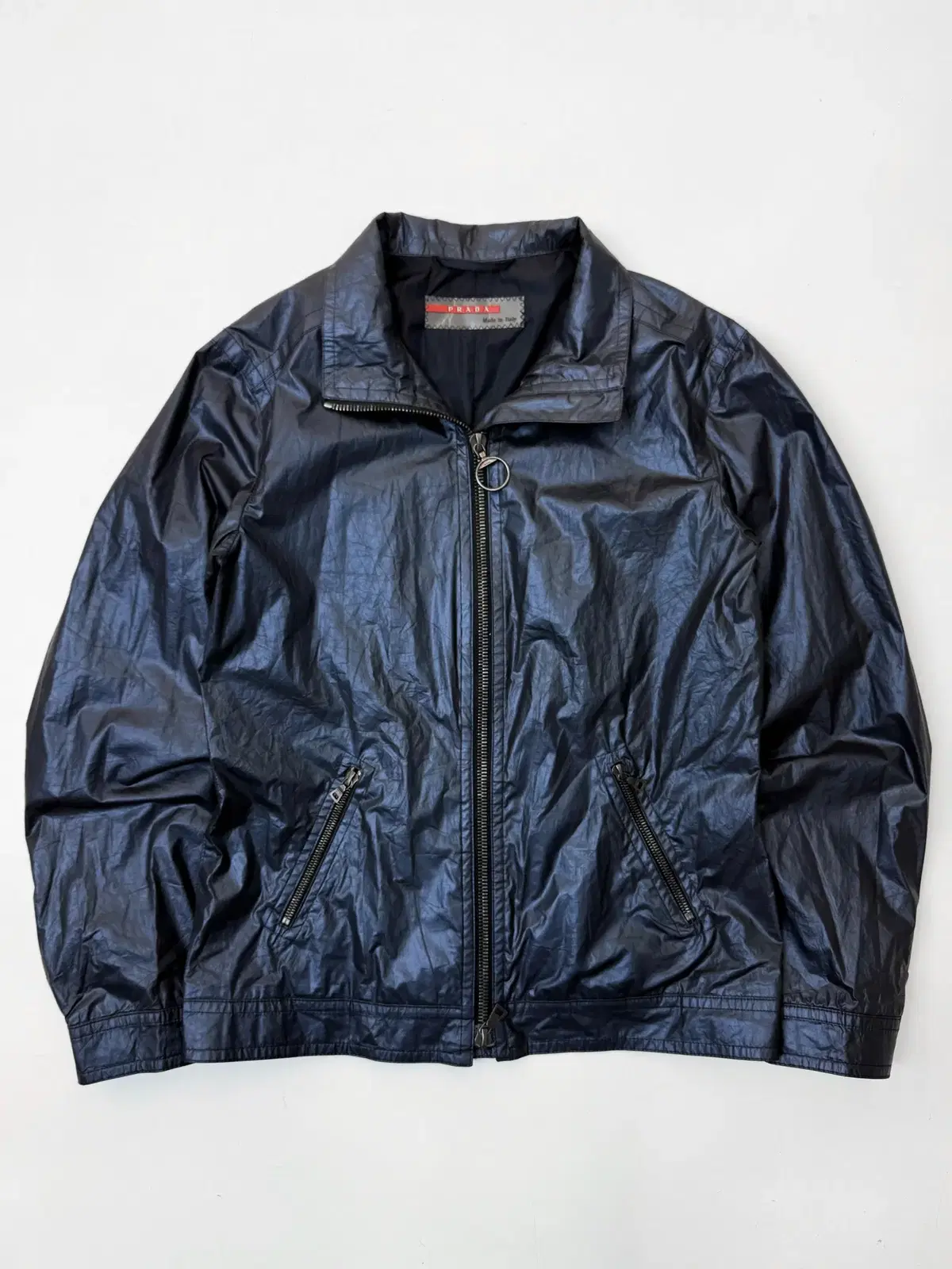 Prada Two-Way Glossy Coated Jacket