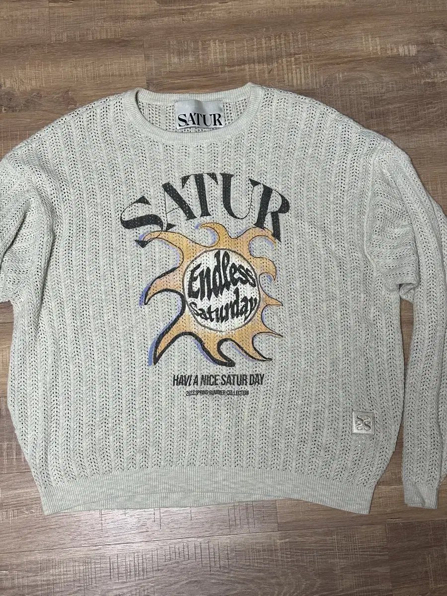 [L]Satter Logo Mesh Knit