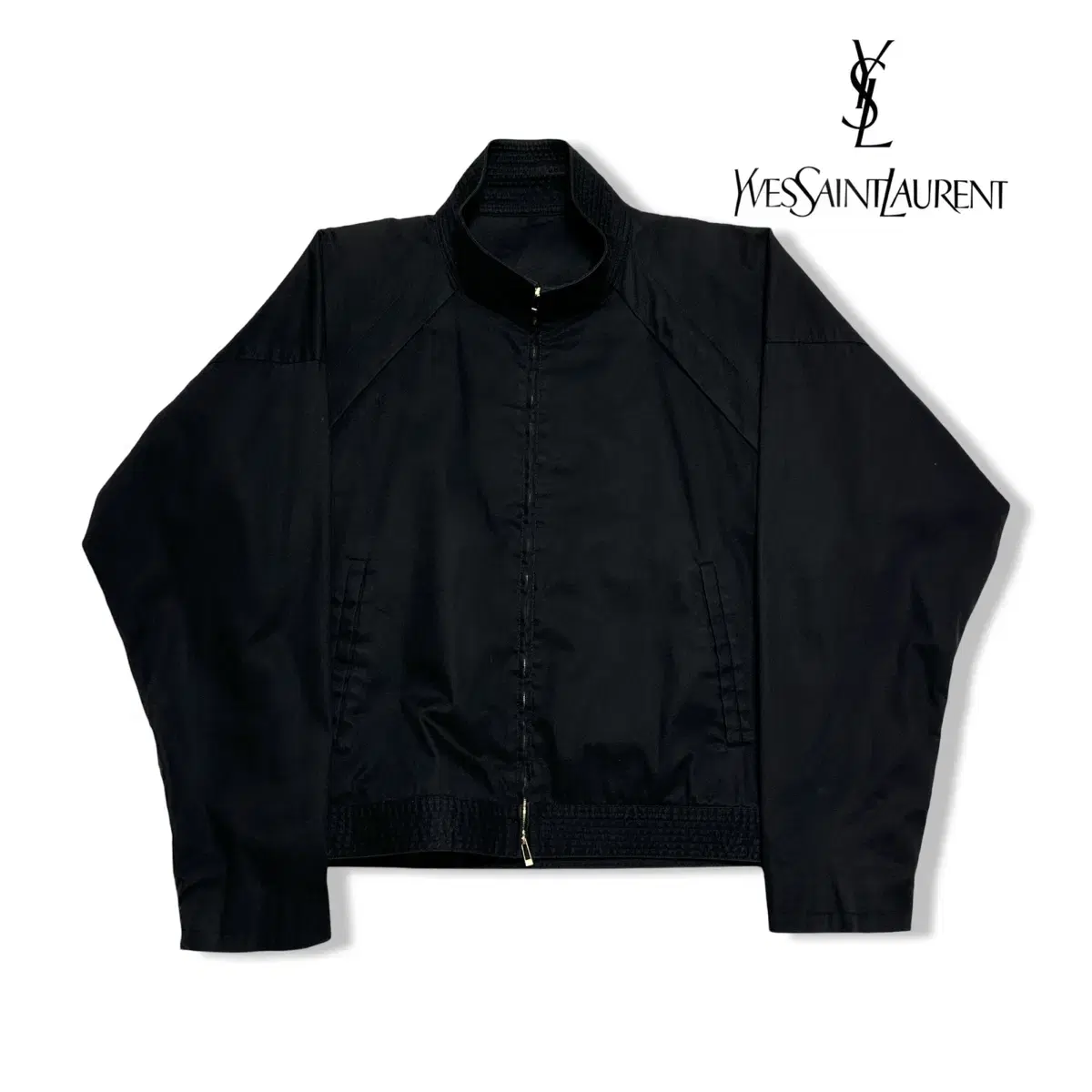 50 Yves Saint Laurent Black Harrington Jacket