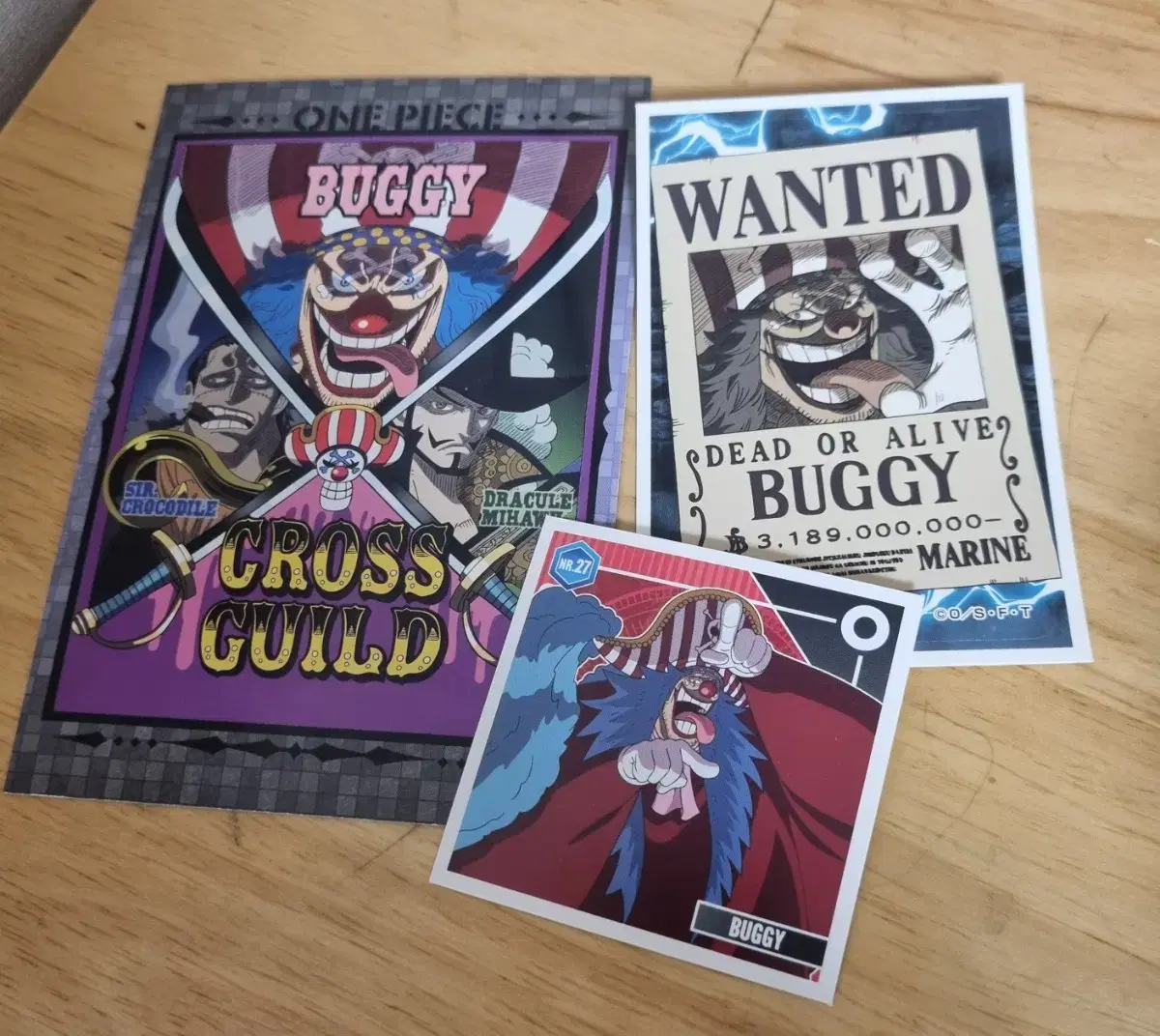 ONEPIECE Crossguild Buggy kard sticker bulk Sells