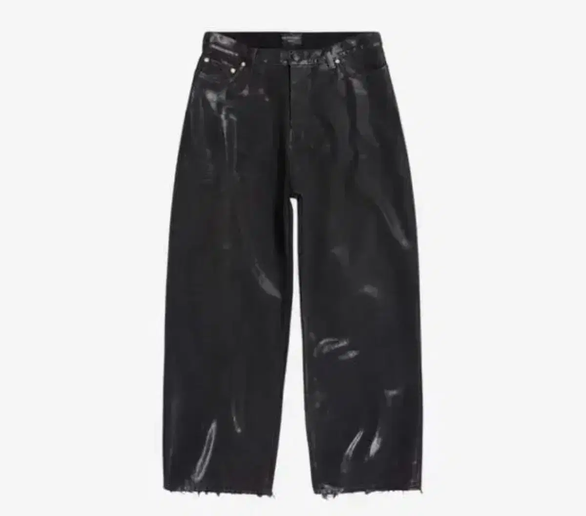 Balenciaga Coated large-breasted trousers black S