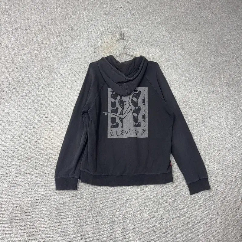 100% Levi's Vintage Backprinted Gray Hoodie