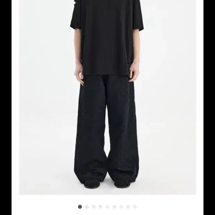 유스 Youth black star extra wide pants