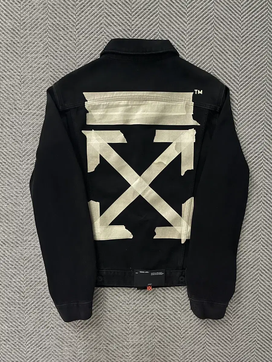 [S-Class/Genuine] Off-White Tape Jeans Jacket M