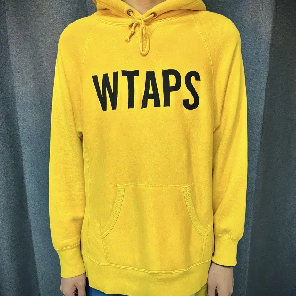 WTAPS 더블탭스 16ss 자수 빅로고 옐로우 스웻 후드티셔츠 아카이브