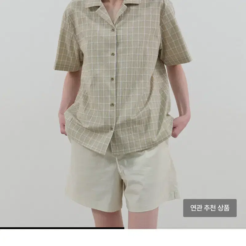 COKET- 코켓 open collar check shirt