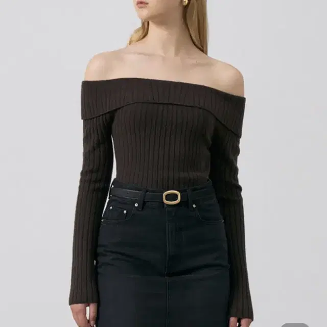 르네제이 Wholegarment Off-Shoulder Knit