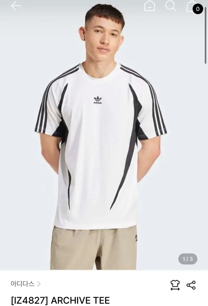 아디다스 아카이브 티셔츠 ARCHIVE TEE m size adidas