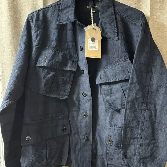 이스트로그 navy linen check jungle fatigue 판매