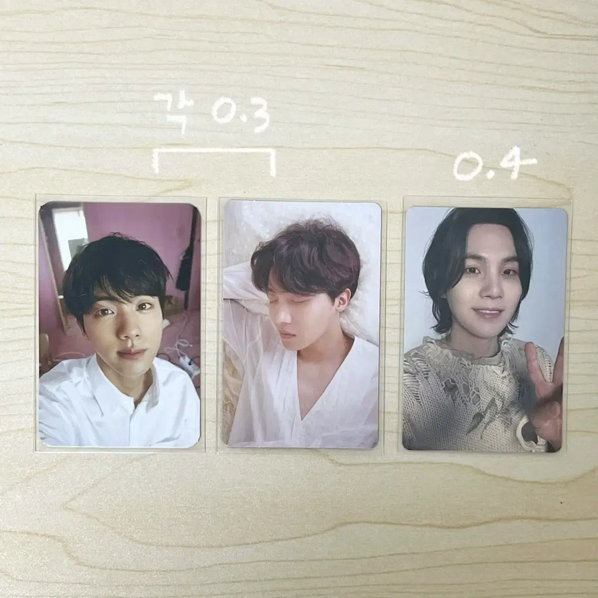 Rubsell Tier Dey Seokjin Hoseok Yoon photocard 양도