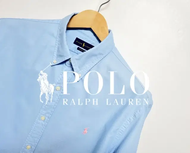 남성 폴로 랄프로렌 POLO SKYBLUE 긴팔 남방 셔츠