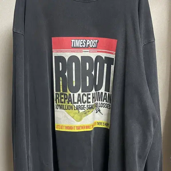 엑스트라오디너리 TIME POST LONG SLEEVE CHARCOAL