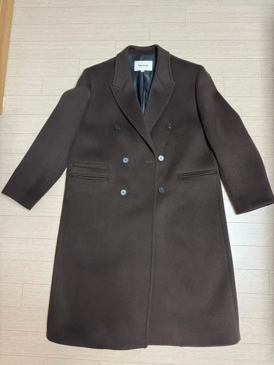 Tony Wick Double-breasted Chesterfield Coat Dark Brown_XL