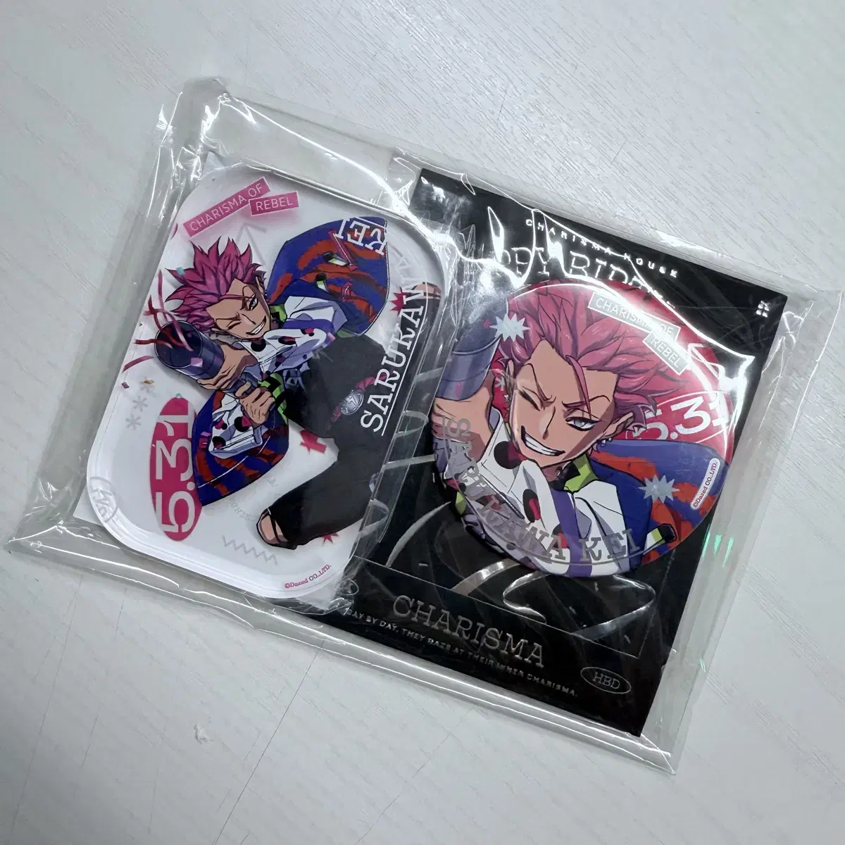 Charisma House Sarukawa Kei birthday Korotto Badge Transfer Birthday Goods Unsealed