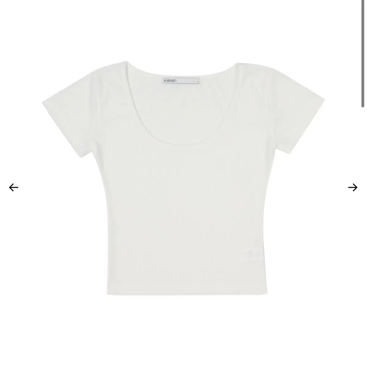 보헤미안서울 HALF RIBBED T, IVORY