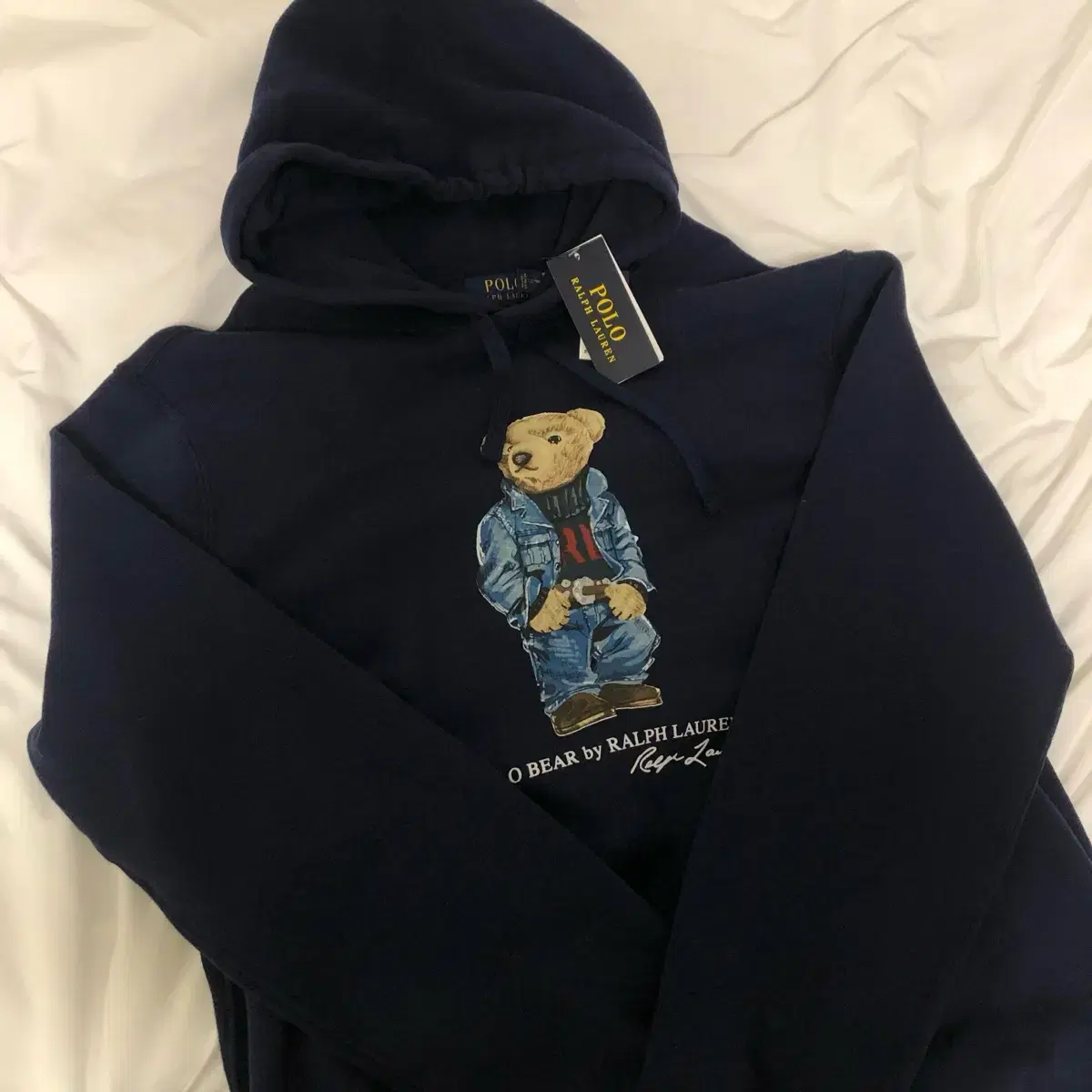 [NEW] Polo Bear Hoodie Navy M