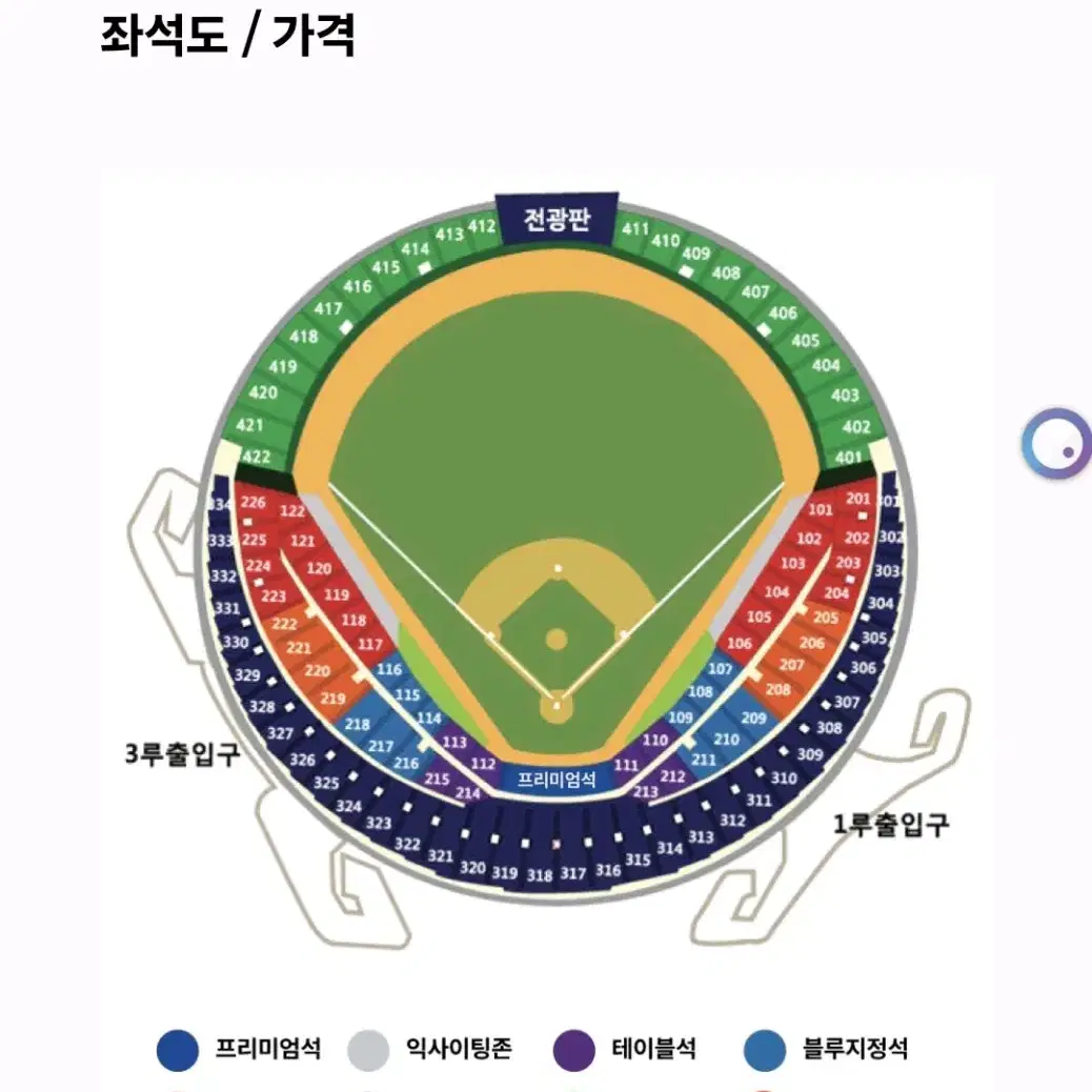 준PO 5차전 LG vs KT 최종전 외야 그린지정