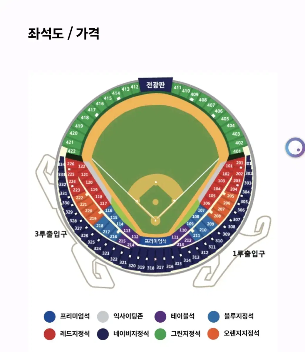 준PO 5차전 LG vs KT 최종전 외야 그린지정