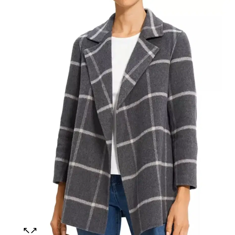 Theory 반코트 Clairene Check Coat