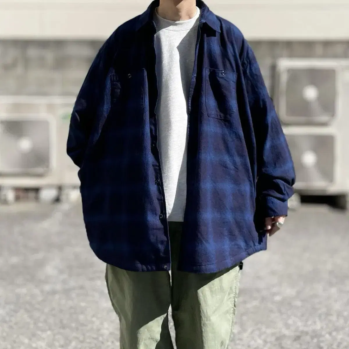 (XLARGE) BROCHURE Brochure Worknell Shirt Indigo Check SSZ