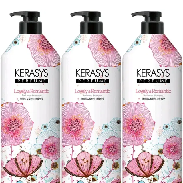 케라시스 퍼퓸 샴푸 러블리 앤 로맨틱향, 980ml, 3개