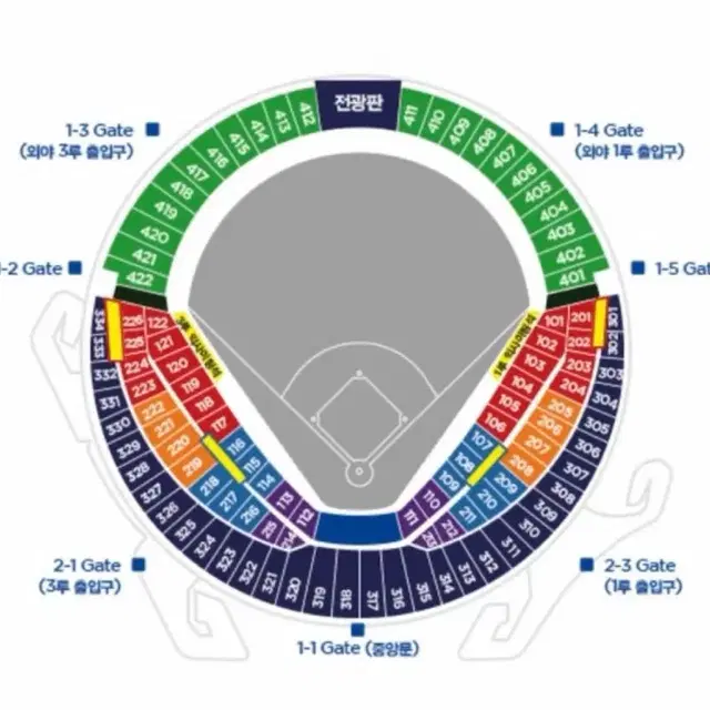 KBO 준플레이오프 5차전 3루 레드석 223블럭 연석