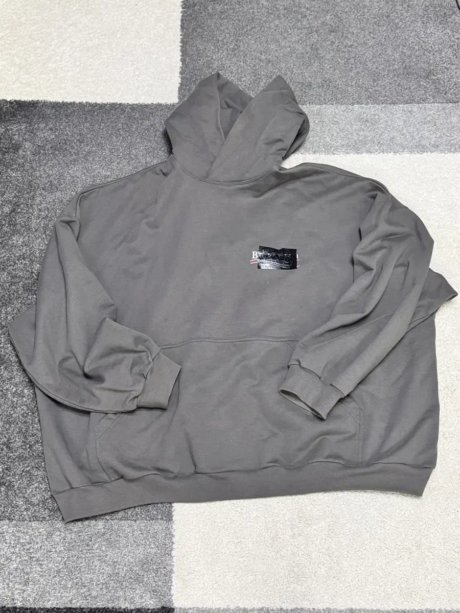 Balenciaga Large Fit Hooded Gaffer Gray 2